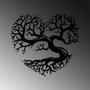 Wallity Heart Tree Escultura de Pared de Metal Negra